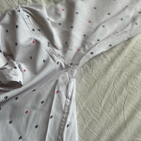 sailboat red/white/blue button up - Picture 7 of 9